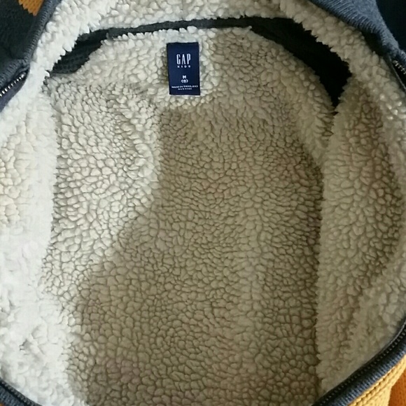 GAP KIDS Yellow & Gray Striped Hooded Sweater 8 M - Picture 3 of 7